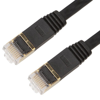 Rame piano schermato del gatto 6 del cavo della toppa di UTP colore del nero del 1 tester Rj45